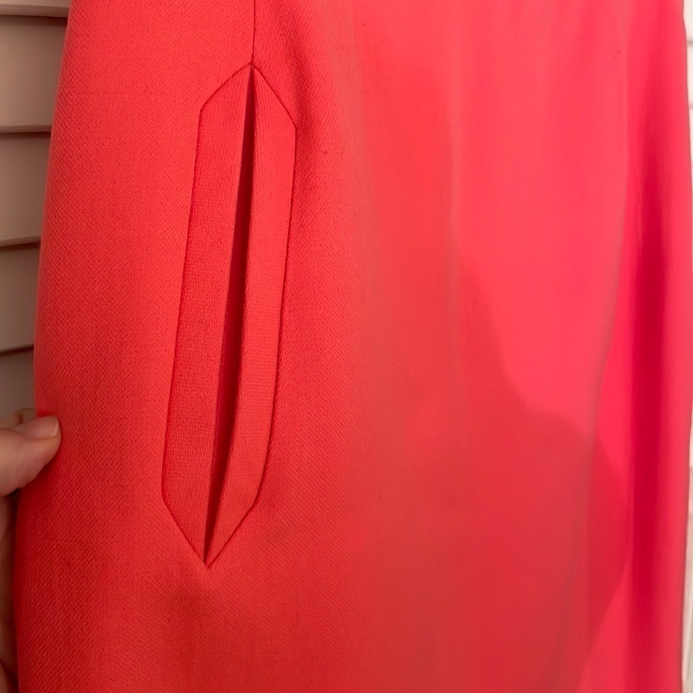 Christian LaCroix Paris Pink with Black Stitch Waistband 💯Laine Wool Skirt - Picture 2 of 7